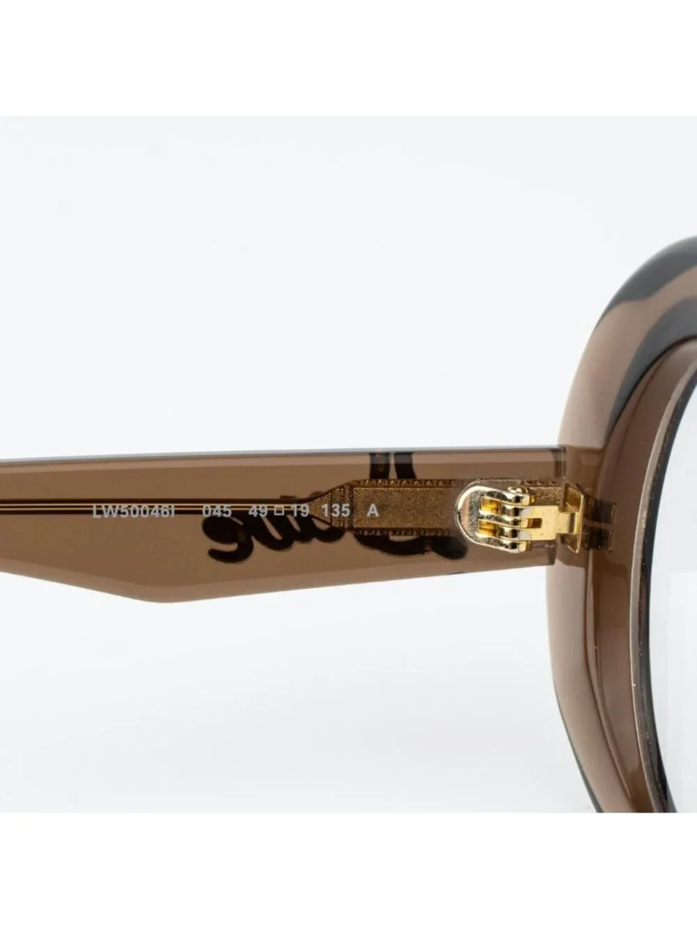 Loewe CURVY Women Sunglasses Brown Round LW50046I 045 NEW AUTHENTIC